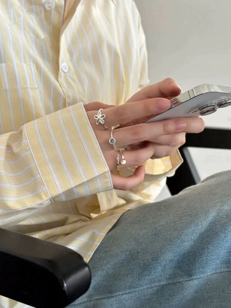 1g Weight Open Rings Classification Adjustable Ring Size 1 Piece Quantity Daily, Date Occasion 925 Sterling Silver Material Geometric Pattern All Seasons Season Women's Gender Simple Style, Classic Style Style 1 Piece 925 Sterling Silver Geometric Open Rings 5