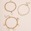 Cute acrylic pendant, ankle bracelet, set with tassels, European style, simple and elegant design