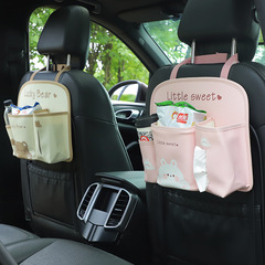 Car seat back storage bag Cute cartoon car seat hanging storage box Creative multifunctional car storage