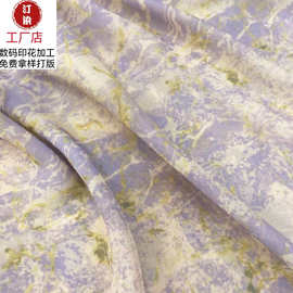 现货供 雪纺印花面料 多色可选提花面料女装连衣裙短裙衣服