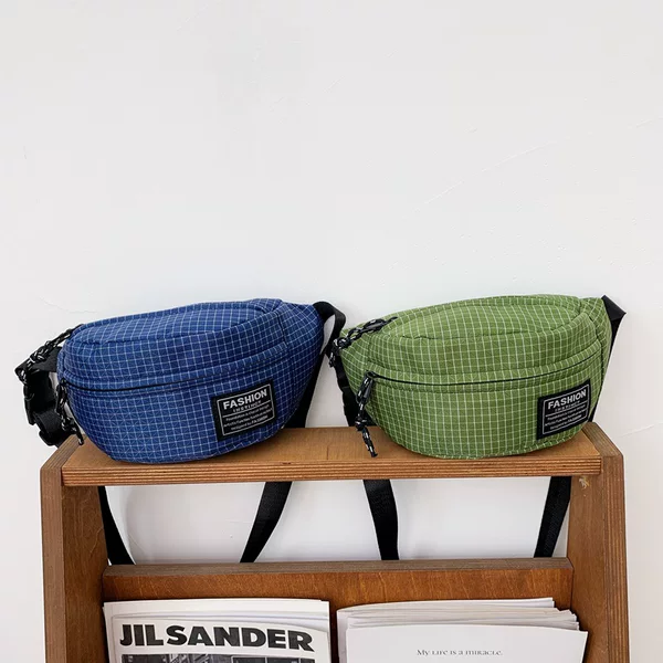 Cross-border chest bag, men's casual and versatile single-shoulder phone bag, simple crossbody bag, trendy and cool travel and sports waist bag for women