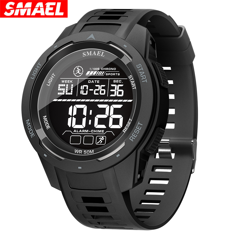 SMAEL nuevo reloj electrónico 8105 LED nocturna pantalla digital deportivo al aire libre de alto valor de la cara reloj multifuncional impermeable