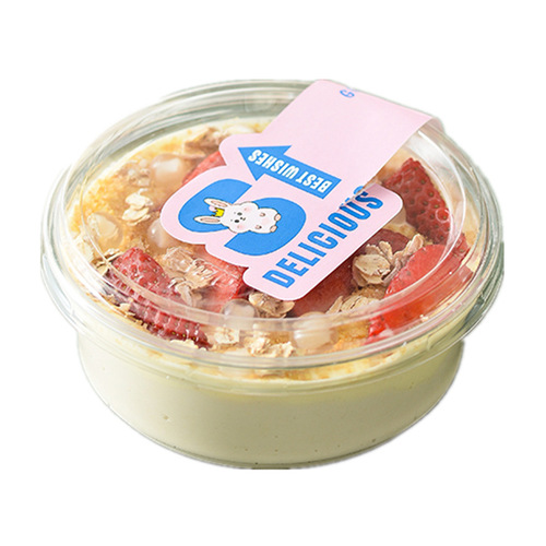 ins Internet celebrity cake roll packaging box tiramisu mousse cream cake transparent box fruit salad pudding bowl 