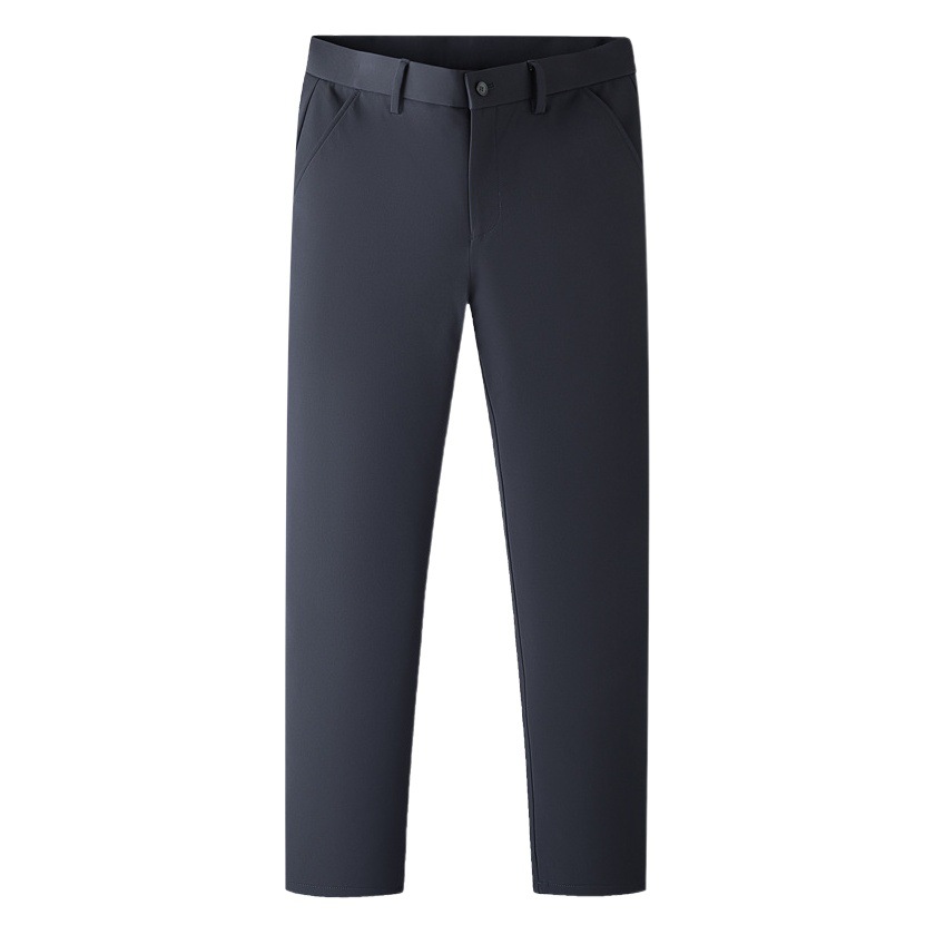 New national standard 90 goose down pants men's winter outdoor warm pants straight micro elastic bronzing knee pad trousers B19
