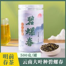 新茶2023明前云南碧螺春茶叶绿茶袋装浓香型批发罐装500g中国名茶