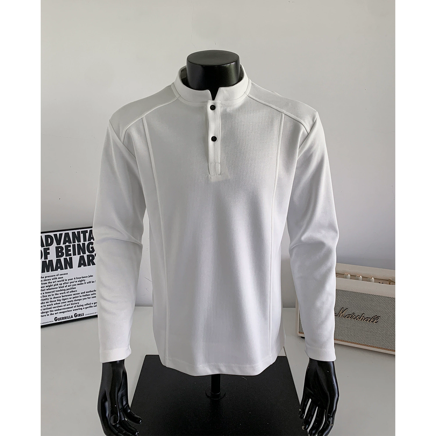 Warm long-sleeve, base sweatshirt, polo