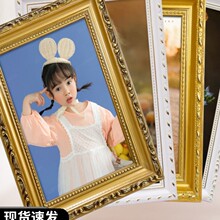 实木欧式相框摆台5 6 7 8 10 12 16寸儿童照片个性创意a4挂墙批发