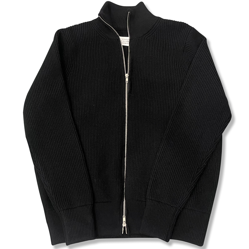 Margiela Style High-Neck Short-Sleeved Zipper Margiela Warm Cardigan Sweater Jacket for Men and Women Knitwear