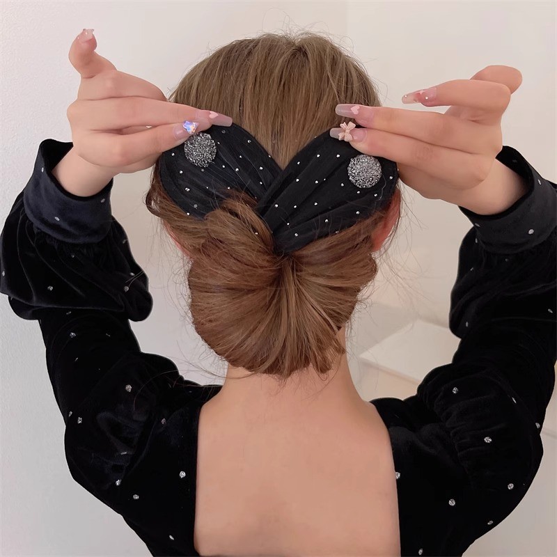 2025 nueva horquilla retorcida horquilla horquilla simple y elegante accesorios para el cabello lazo bola perezosa cabeza placa de cabello artefacto femenino