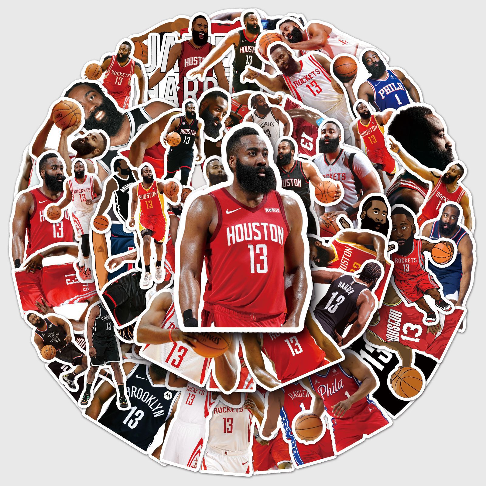50 Harden graffiti personalized cross-border NBA basketball star…