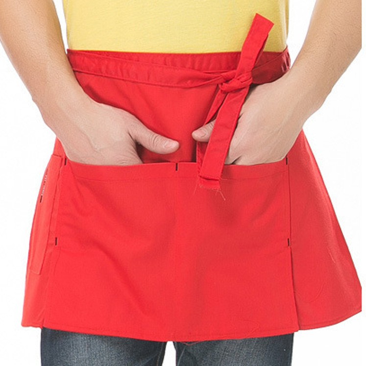 Delantal de Chef, Delantal Corto Unisex para Cocina de Hotel, Cafetería, Camarero, Elegante, Sin Mangas, en Existencia