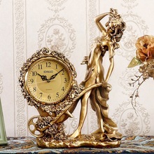 L摆钟桌面摆台式座钟客厅家用时尚欧式时钟摆件钟表创意家居