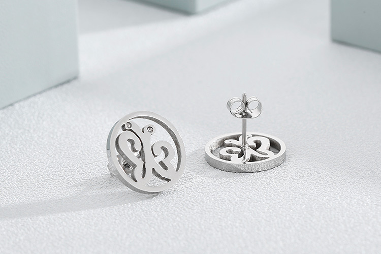 new fashion stainless steel clavicle chain necklace earrings sets accessories