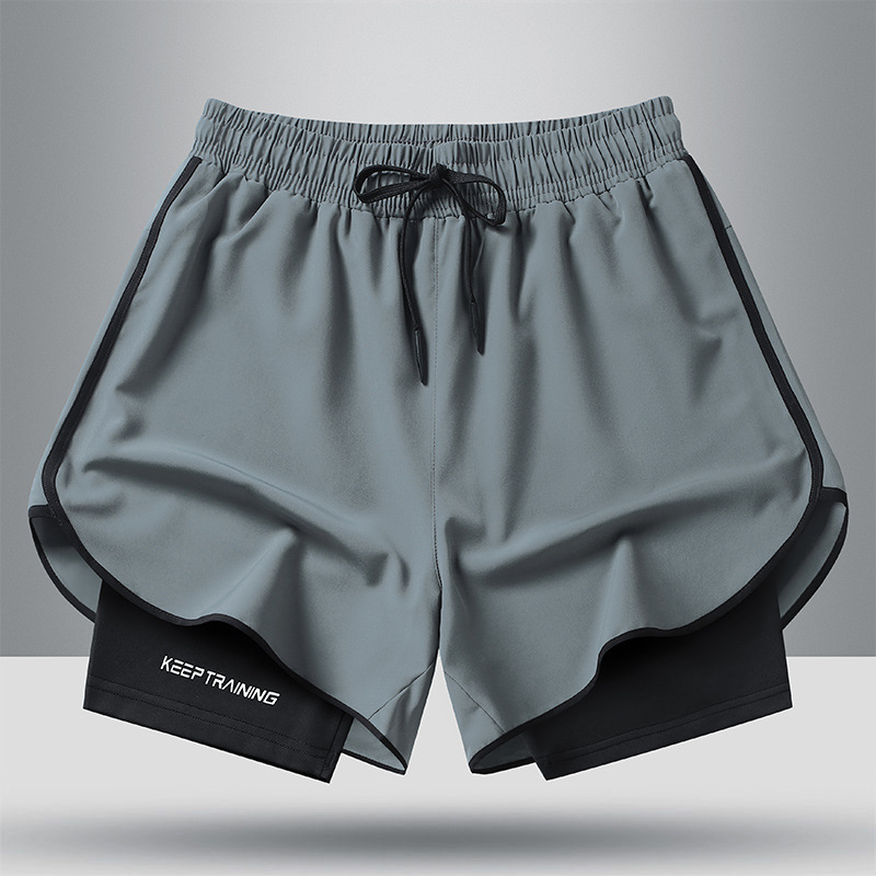 Ice Silk Shorts for Men and Women, New Summer Sports Casual Running Breathable Five-Point Pants, Solid Color Versatile Pants for Young People, Trendy Ice Silk Shorts for Men and Women, New Summer Sports Casual Running Breathable Five-Point Pants, Solid Color Versatile Pants for Young People, Trendy