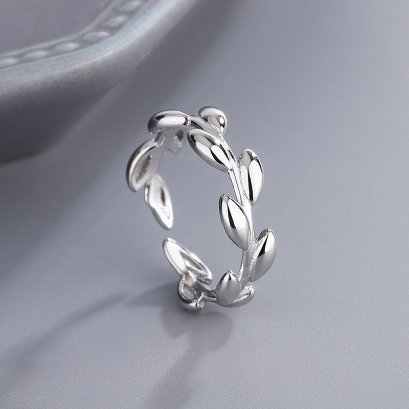 0704 Literature and Creative Olive Branches Ring Express Simple Mori…