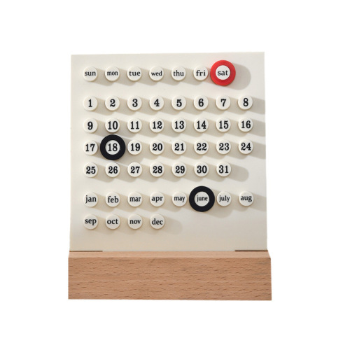 Ring Perpetual Calendar DIY Circle Desk Calendar 2024 Creative Office Desk Ornaments Ins Internet Celebrity Acrylic Calendar