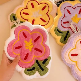 Hanging Flower, Rich Flower, Water-Absorbent, Quick-Drying, Household Bathroom, Kidsren's Kitchen Handkerchief, Towel Rag, Cute Hand Wiping