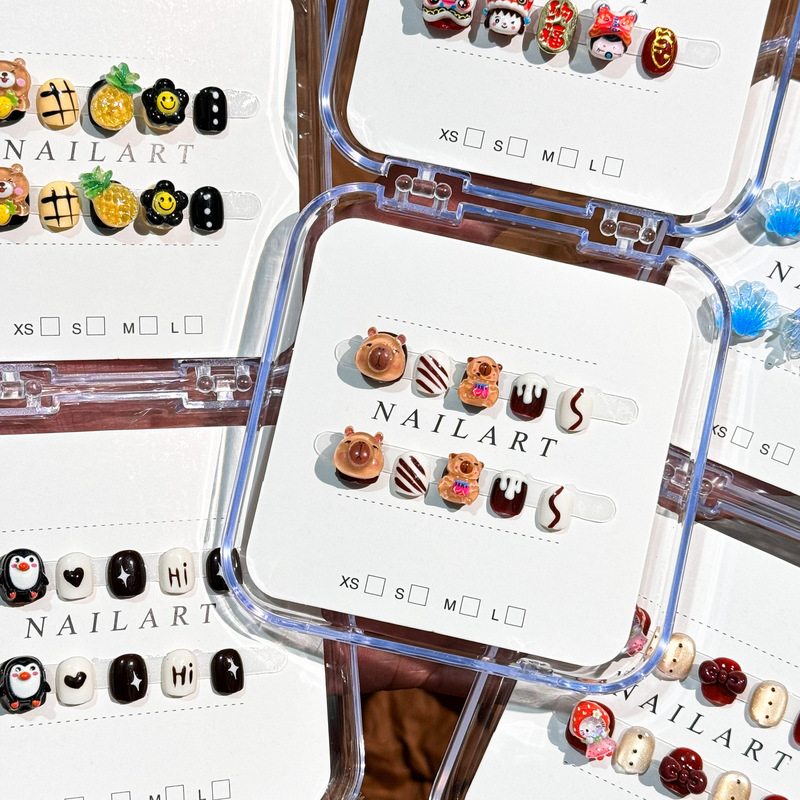 【Children's Nail Collection】Purely Handmade Children's Nail Stickers Cartoon Girl Wearable Nail Stickers Wholesale