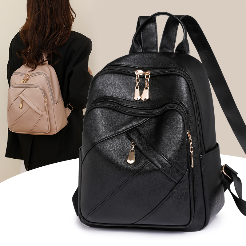 2023 nueva mochila de cuero suave para mujer casual moda retro de gran capacidad mochila de viaje al aire libre mochila escolar al por mayor