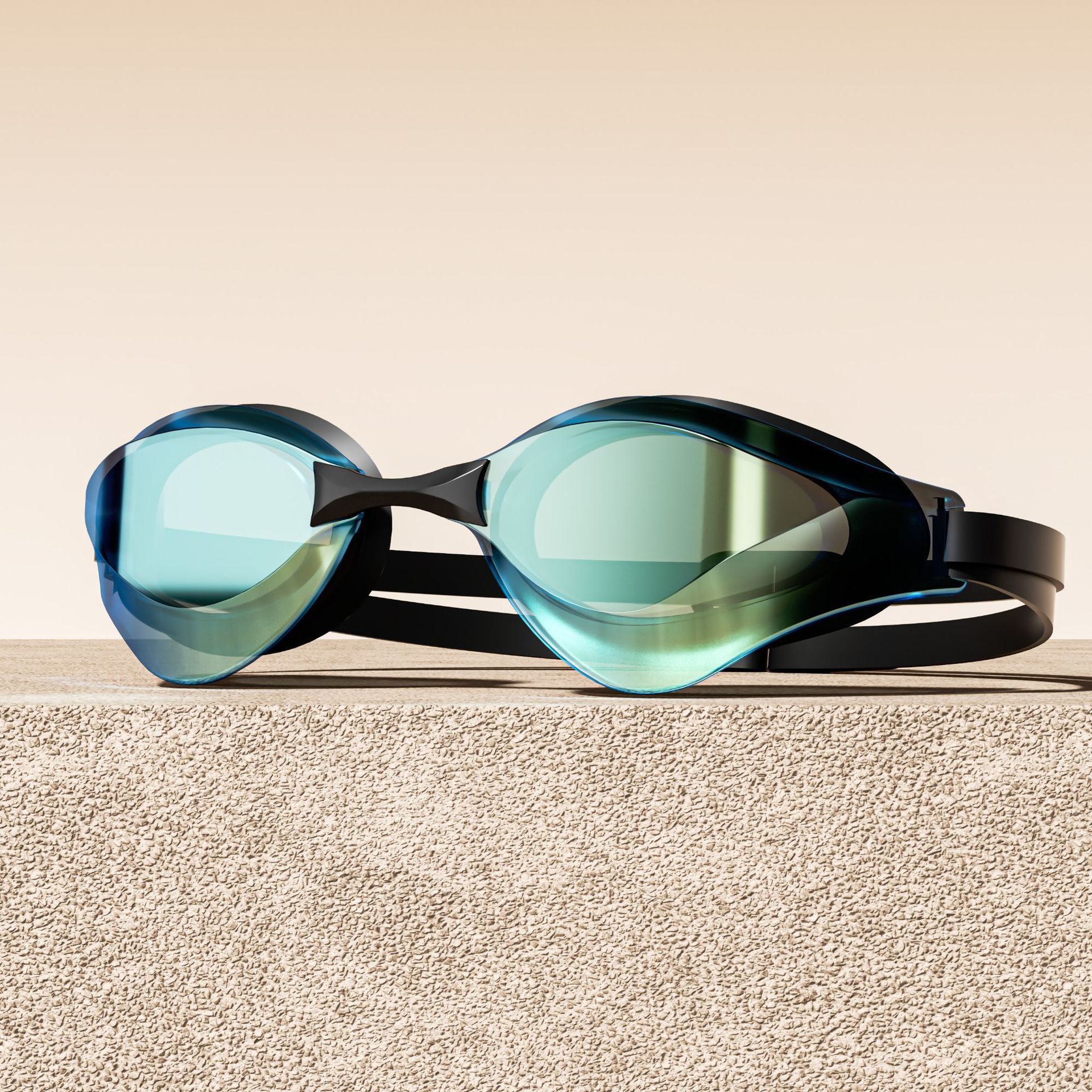 Set de Gafas de Natación de Policarbonato, Impermeable y Antiempañante