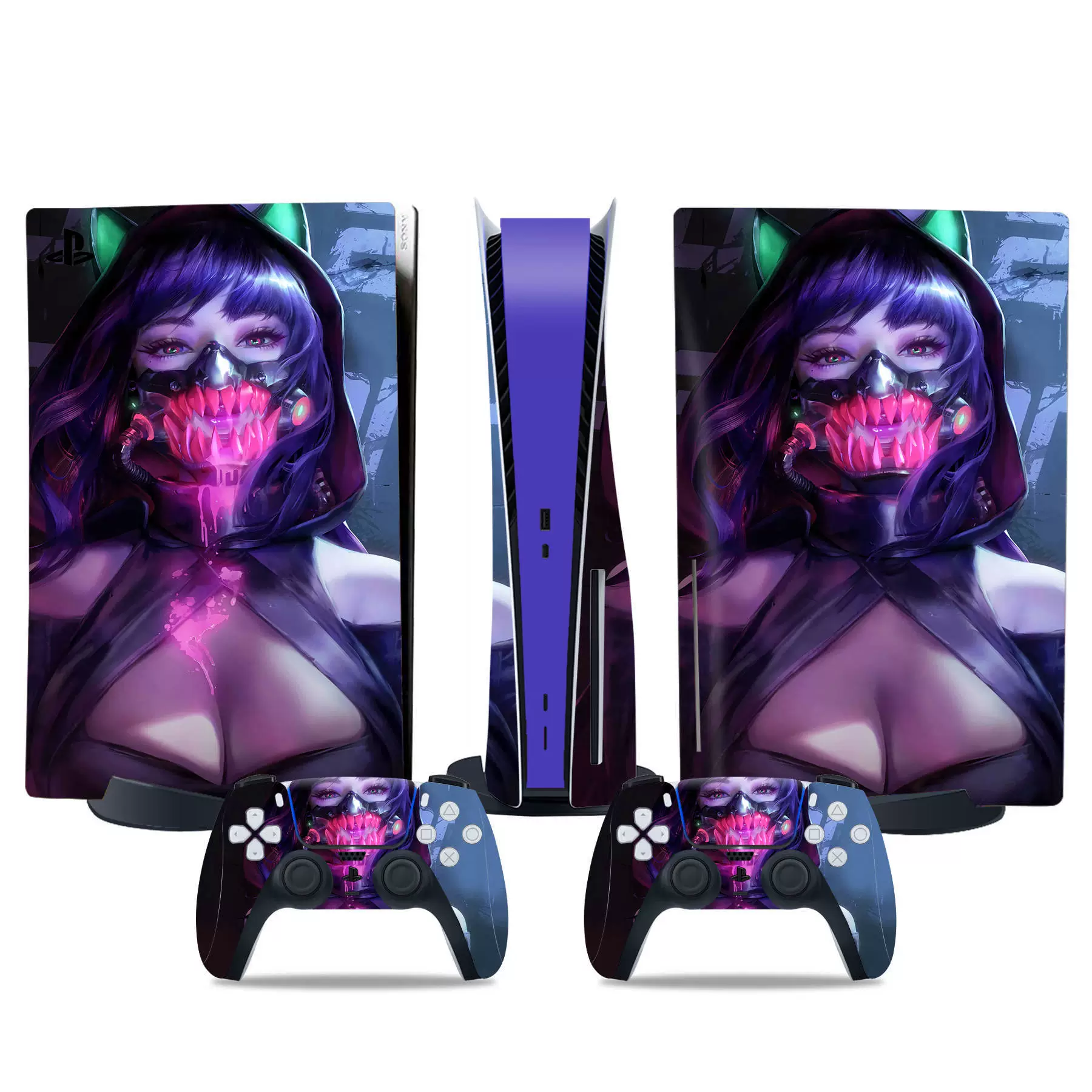 PS5 console skin, optical drive version, colorful vinyl film, removable adhesive