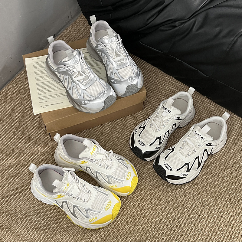 여성용 아빠 신발 2025 여름 새 신발 여성용 신발 다목적 야외 하이킹 신발 여성용 경량 캐주얼 운동화