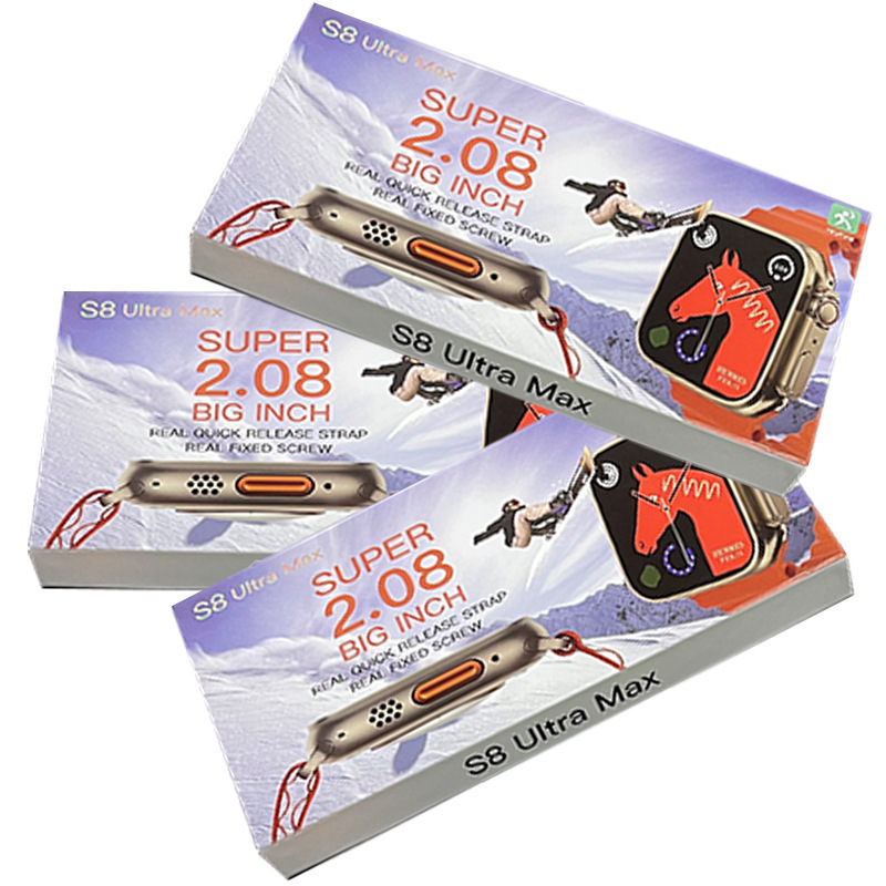 S8Ultramax2.08 Large Screen Smart Watch Real Screw Real Buckle Bluetooth Call Nfc Payment Huaqiangbei