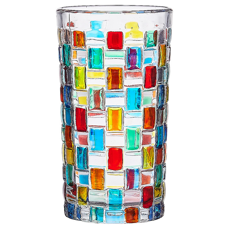 Creatividad ins ventana de vidrio de colores diseño italiano transfronterizo tejer tazas de agua whisky jugo de fruta leche café