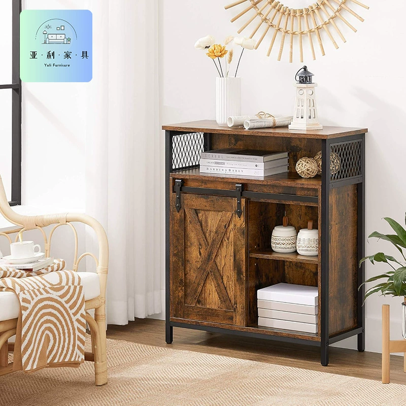 Популярный американский буфет в стиле кантри с отделениями, шкаф для хранения с раздвижными дверями, многослойный шкаф-буфет.