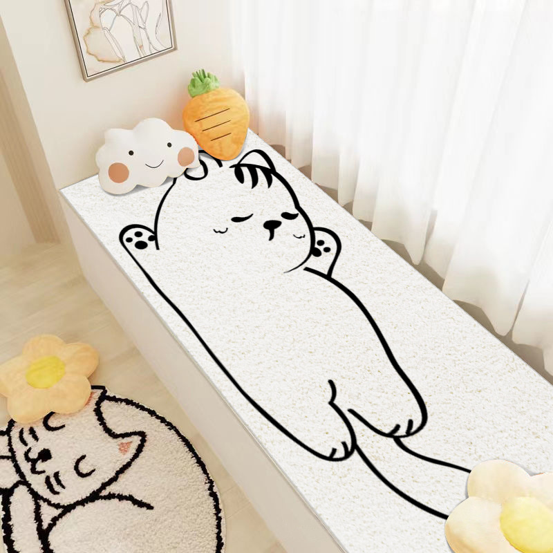 Ins fresco dormitorio cama manta hogar gran área gato-como alfombra de dibujos animados de Cachemira-como la ventana de la Bahía sala de estar mat