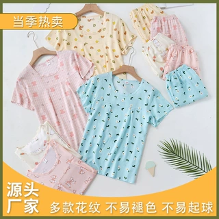 2025款睡衣女夏短袖套装长裤妈妈款睡衣批发夜市摆摊绸棉