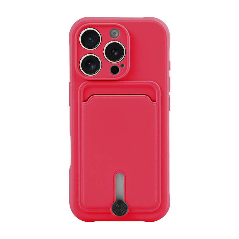 Aplicable para iPhone16 estuche para teléfono móvil nuevo Apple 16promax silicona 15 ranura para tarjeta 13 funda protectora 14