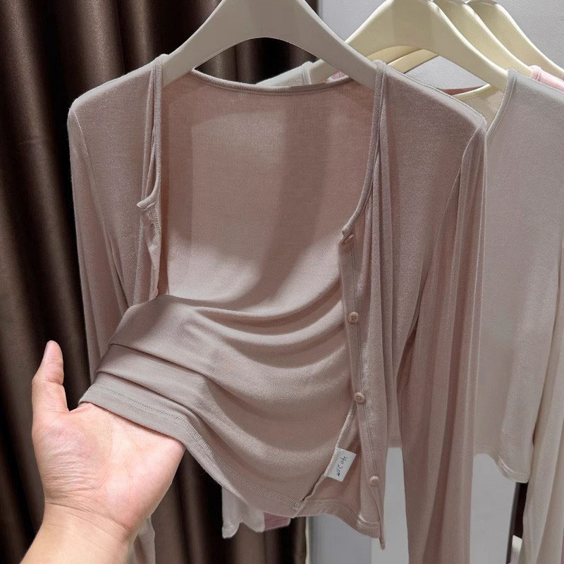 plus size cardigan summer ultra-thin coat 100.00kg fat sister sunscreen air conditioning room mask sweater women 3515