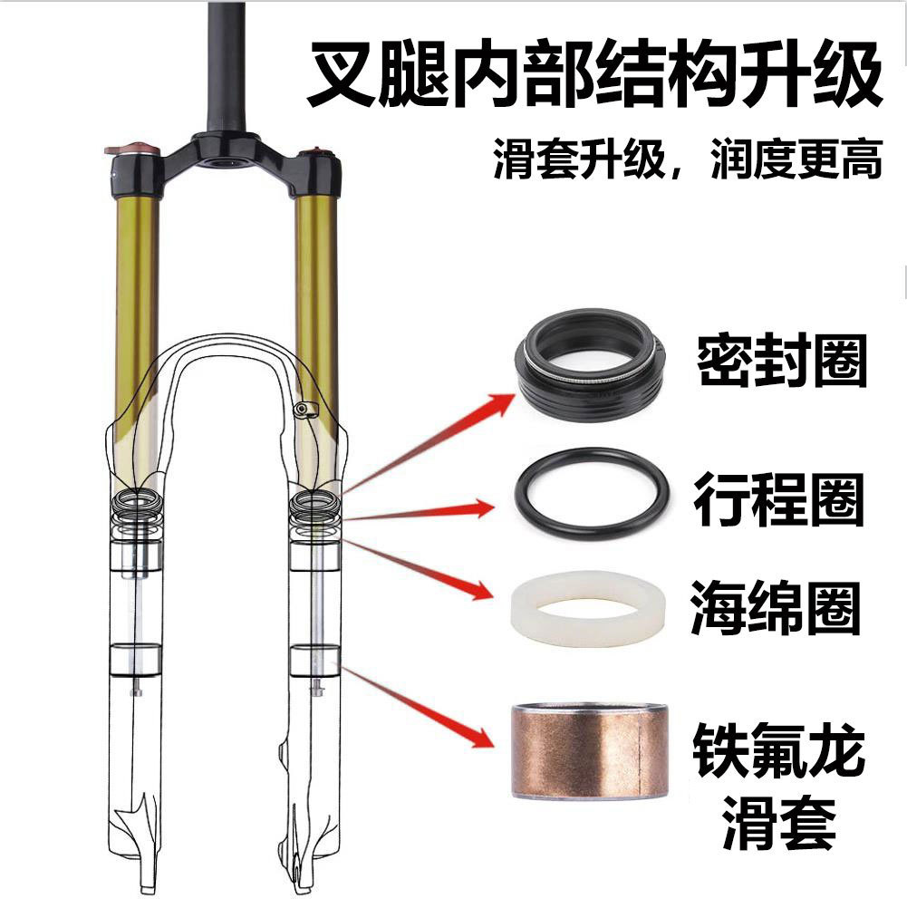 BOLANY bicicleta de montaña horquilla delantera 27.5 29-pulgadas aleación de magnesio amortiguador presión de aire tenedor delantero freno de disco Tenedor de aire