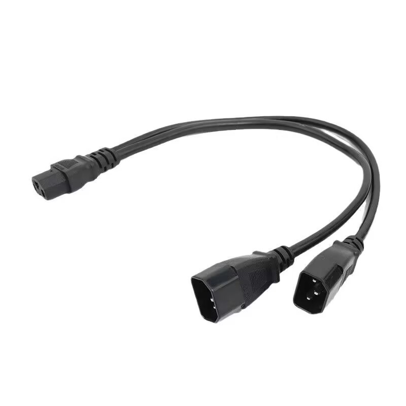 厂家供应 纯铜内芯 品字尾加一拖二AC电源线