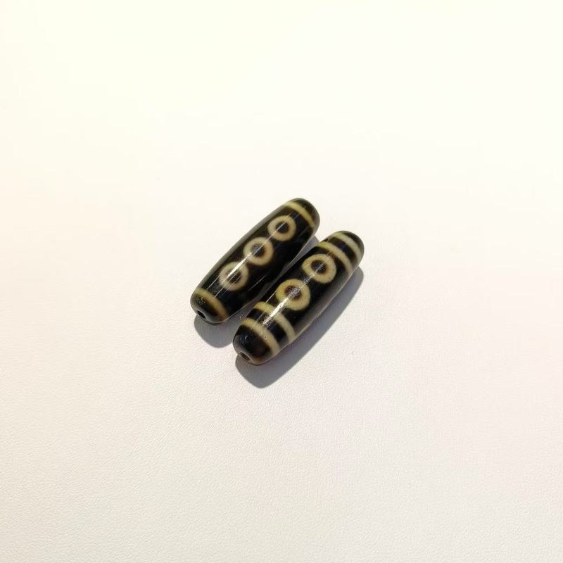 源头工厂老台湾工艺12*38mm天珠牙黄风化包浆文玩收藏批发【A级】|undefined