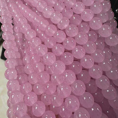 Strawberry crystal small sesame dotted glass glazed imitation jade beads DIY handmade jewelry accessories