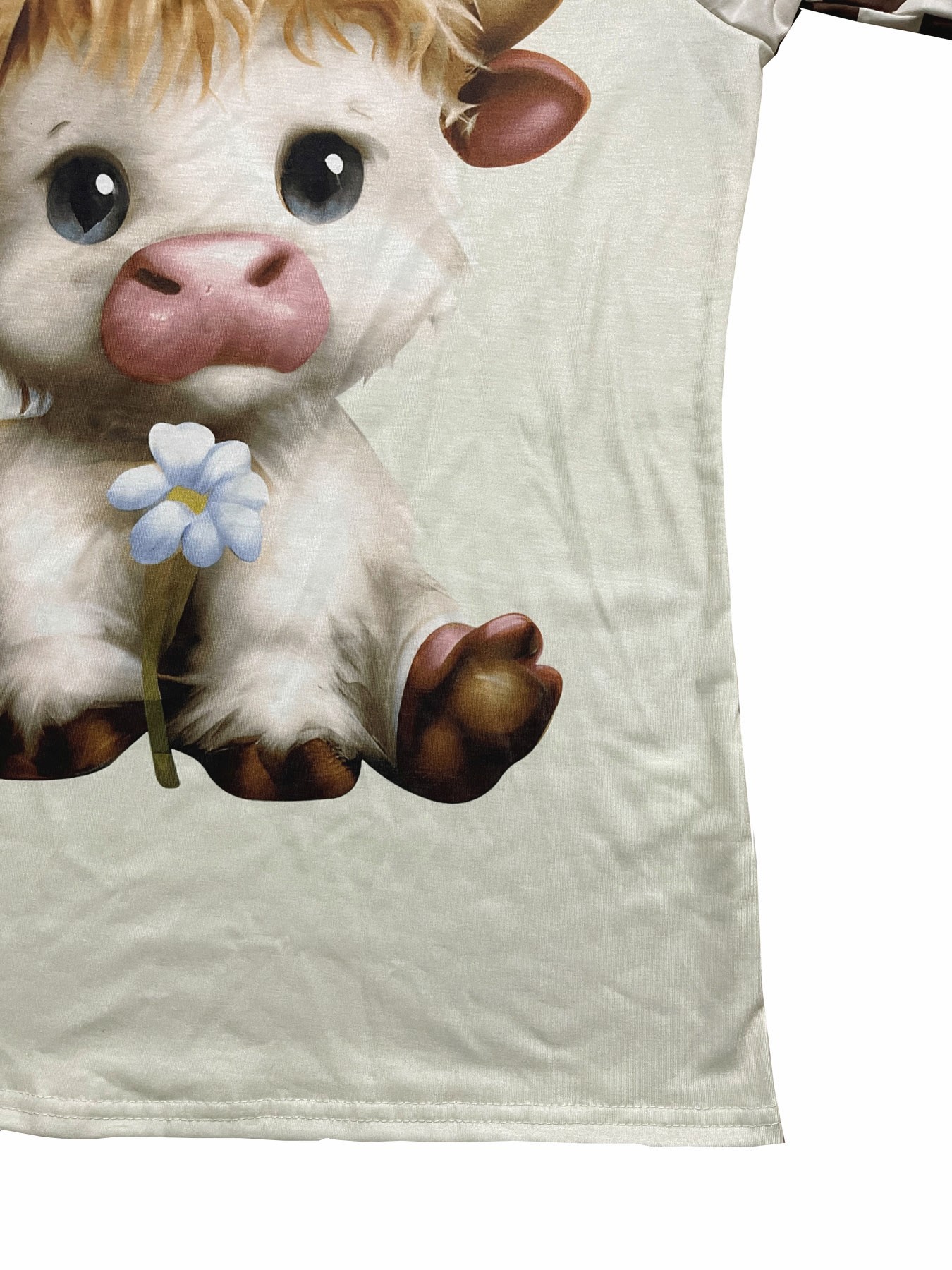 Amazon estación independiente transfronteriza europea y americana primavera y otoño nuevas mujeres pullover Top vaca impreso manga larga Camiseta cuello redondo