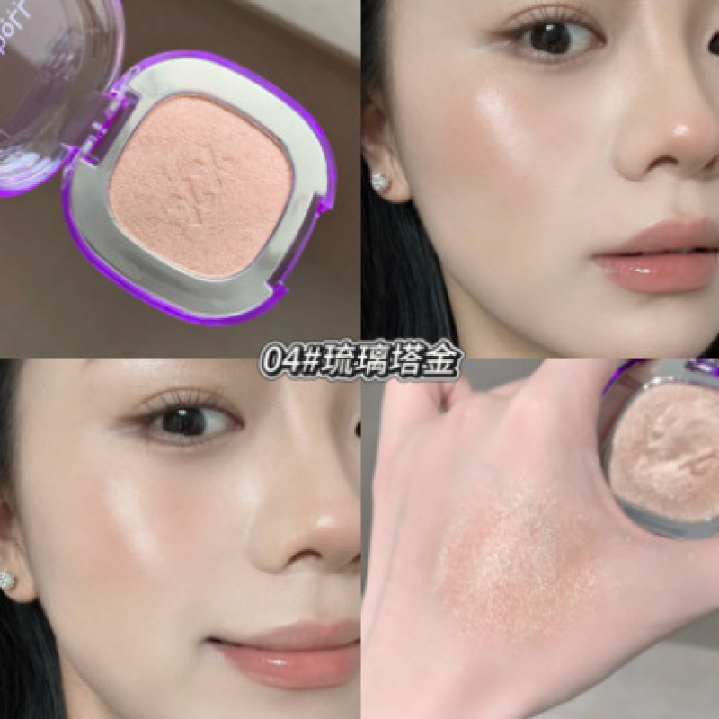 KodyboLL polvo de enfoque transparente de alto brillo fino y sedoso natural de alto brillo estereoscópico brillante de alto brillo blush doble uso