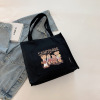 Fashionable shopping bag to go out suitable for men and women, linen bag, Korean style