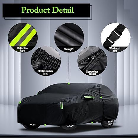 Cross-Border Exclusive Supply of Polyester Taffeta Car Cover 190t, Waterproof and Sun-Proof, Full-Cover Type for Cars, Dust-Proof, Rain-Proof, and Hail-Proof