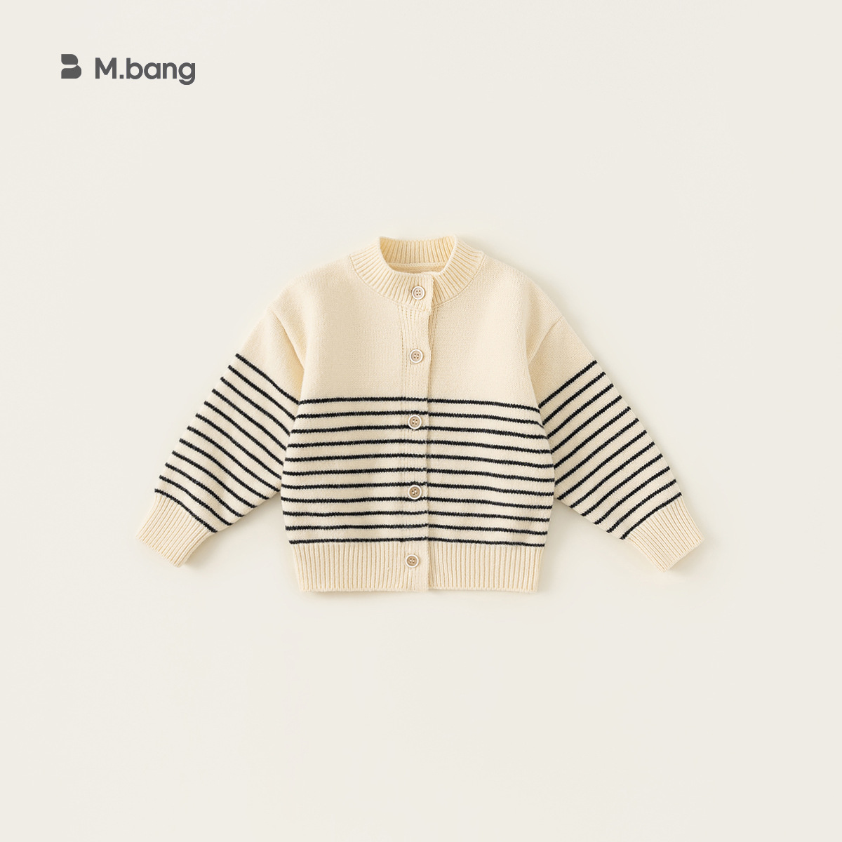 Yubao ropa infantil para niños Cardigan rayado primavera y otoño nuevo suéter casual multifuncional abrigo suéter de punto suelto para niños