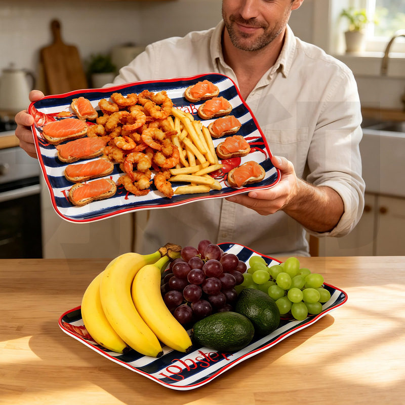 Supply of European-style high-appearance rectangular melamine trays, ocean-themed family dinner melamine trays, fried chicken trays Supply of European-style high-appearance rectangular melamine trays, ocean-themed family dinner melamine trays, fried chicken trays