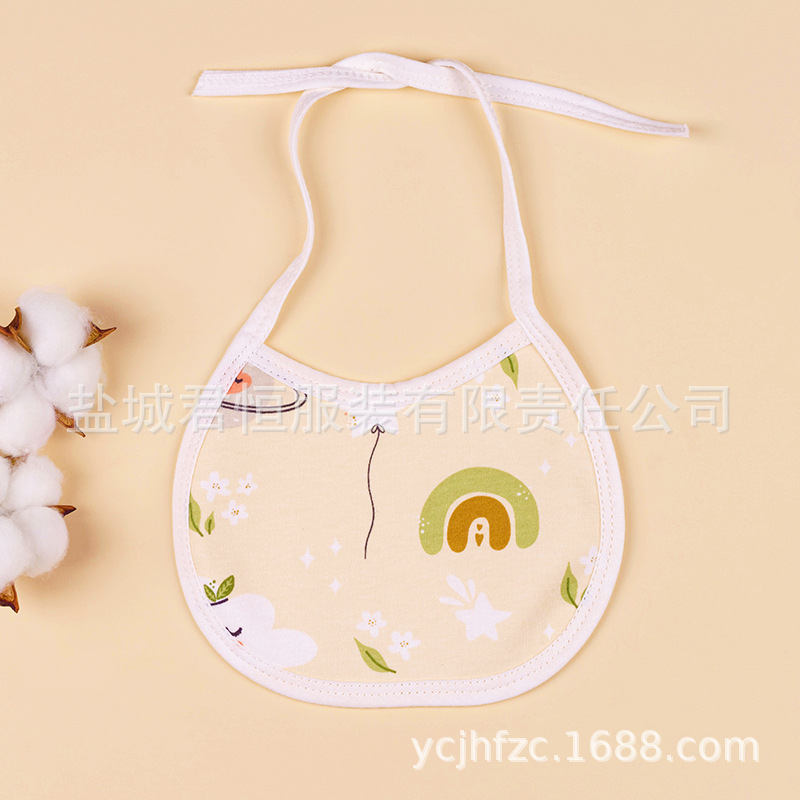 Bebé con cordones a prueba de agua babero recién nacido suministros bebé con cordones bebé babero de algodón