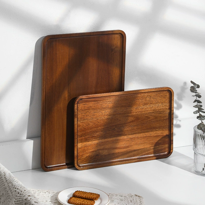 Japanese wooden rectangular storage system for home use, tea cup