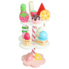 Realistic family kitchen, strawberry for ice cream, wooden toy for cutting, simulation modeling for children, ice cream