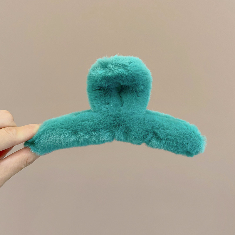 Estilo francés gran felpa clip de pelo de acrílico clip de tiburón Otoño e Invierno horquilla de alto grado versátil agarre del pelo updo tocado de pelo