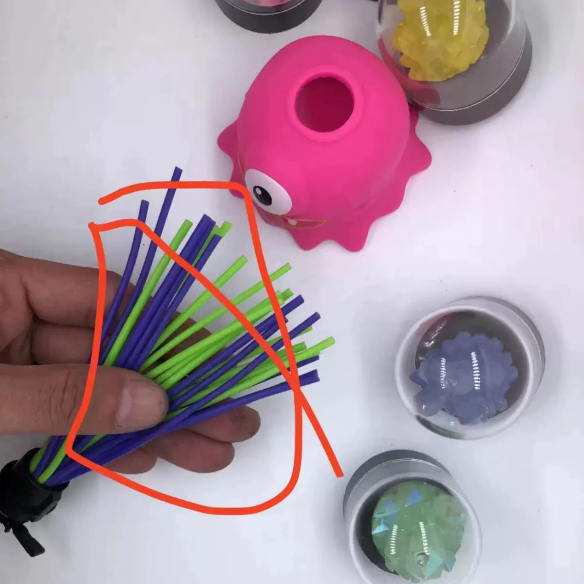 扯头发会叫小怪兽解压玩具皮筋配件tpe高弹力加粗橡胶批发高弹性