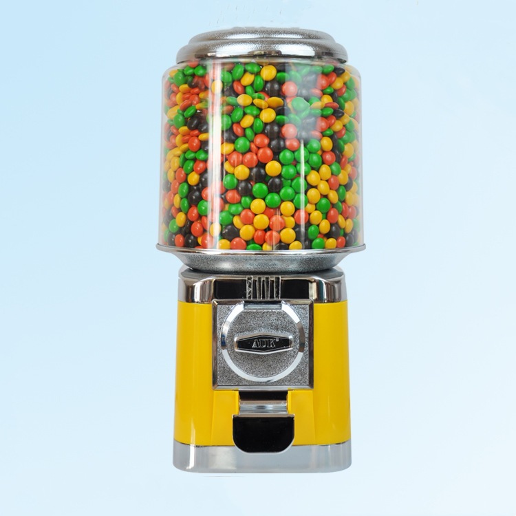 Máquina de pinball de un dólar, máquina de caramelo, mini torcedor de huevos, máquina de frijoles de chocolate M & M
