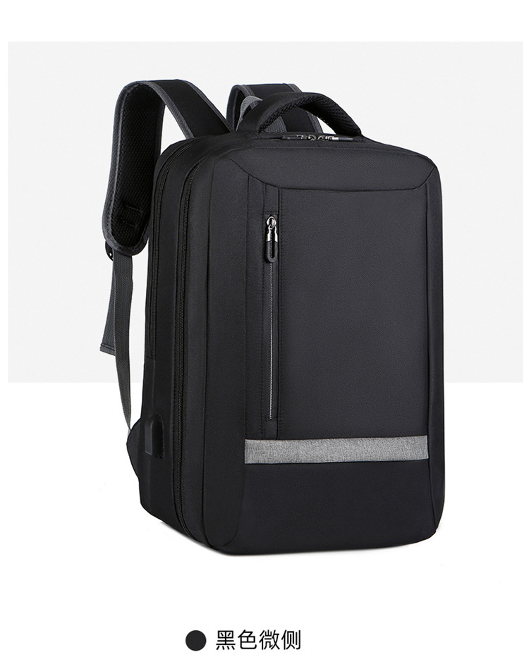 Mochila de negocios de gran capacidad para hombre, mochila USB cómoda y transpirable, mochila de nailon, mochila escolar con logotipo impreso